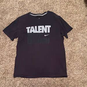 Nike Black 'TALENT' Graphic Tee with White Logo
